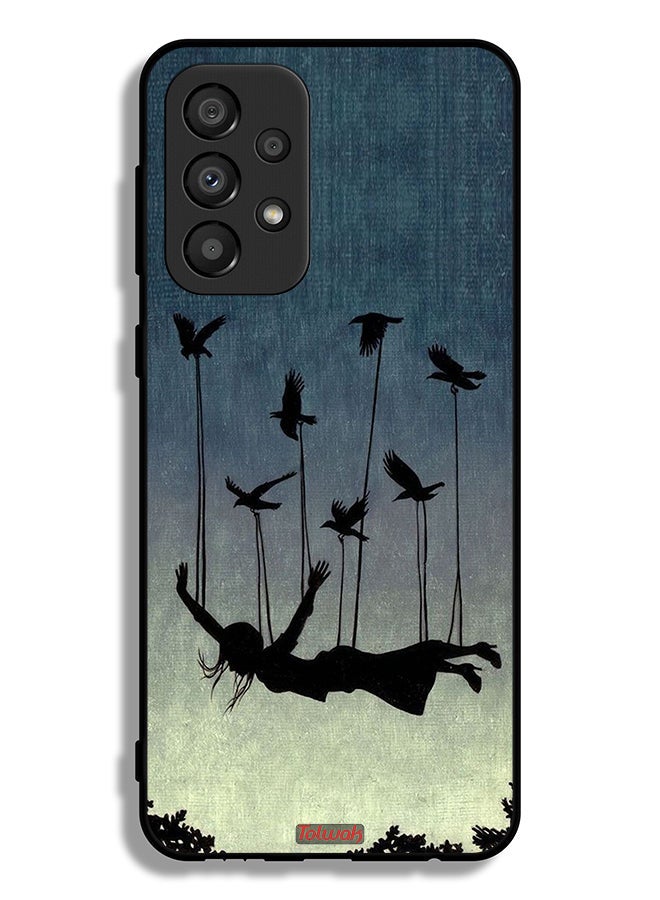 Tolwak Samsung Galaxy A33 5G Protective Case Cover Birds Holding Fallen Girl - Image 1
