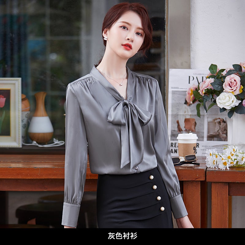 Autumn and Winter Solid Color White Commuter Slim-fit OL All-match Womens Split Short Skirt One-step Skirt Hip Skirt 6215 gray shirt