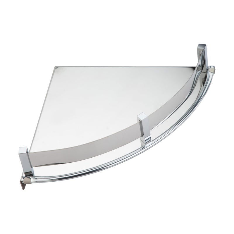 Xpert 910 Corner Round 12 inches Shelf for Bathroom, Pack of 1, Made of Stainless Steel, Washroom Rack & Bathroom Accessories Holder Corner Rack for Bathroom - Bathroom Accessories Holder - Image 1