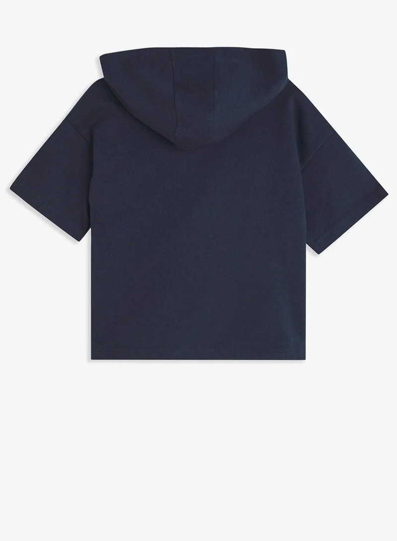 Guess Suiting Blue Youth Graphic Pullover Hoodie for Women | Best Price UAE