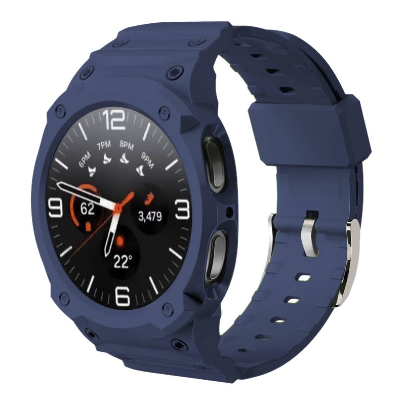 DGG سوار ساعة ذكية متوافق مع Samsung Galaxy Watch 8 بملاءمة قابلة للتعديل وحزام بديل للاستخدام اليومي باللون أزرق قابل للتعديل باللون الأزرق - Image 1