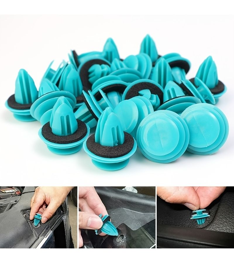 49PCS Car Door Panel Rivets Durable Push In Clips with Vibration Dampening Noise Insulation Shock Absorbing Pads for Sedans SUVs Trucks - Image 4