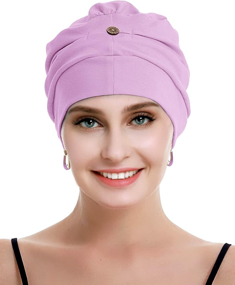 osvyo Cotton Chemo Turbans for Women Cancer Hairloss hat - Cotton Lightweight Headwear Sealed Packaging - Image 1