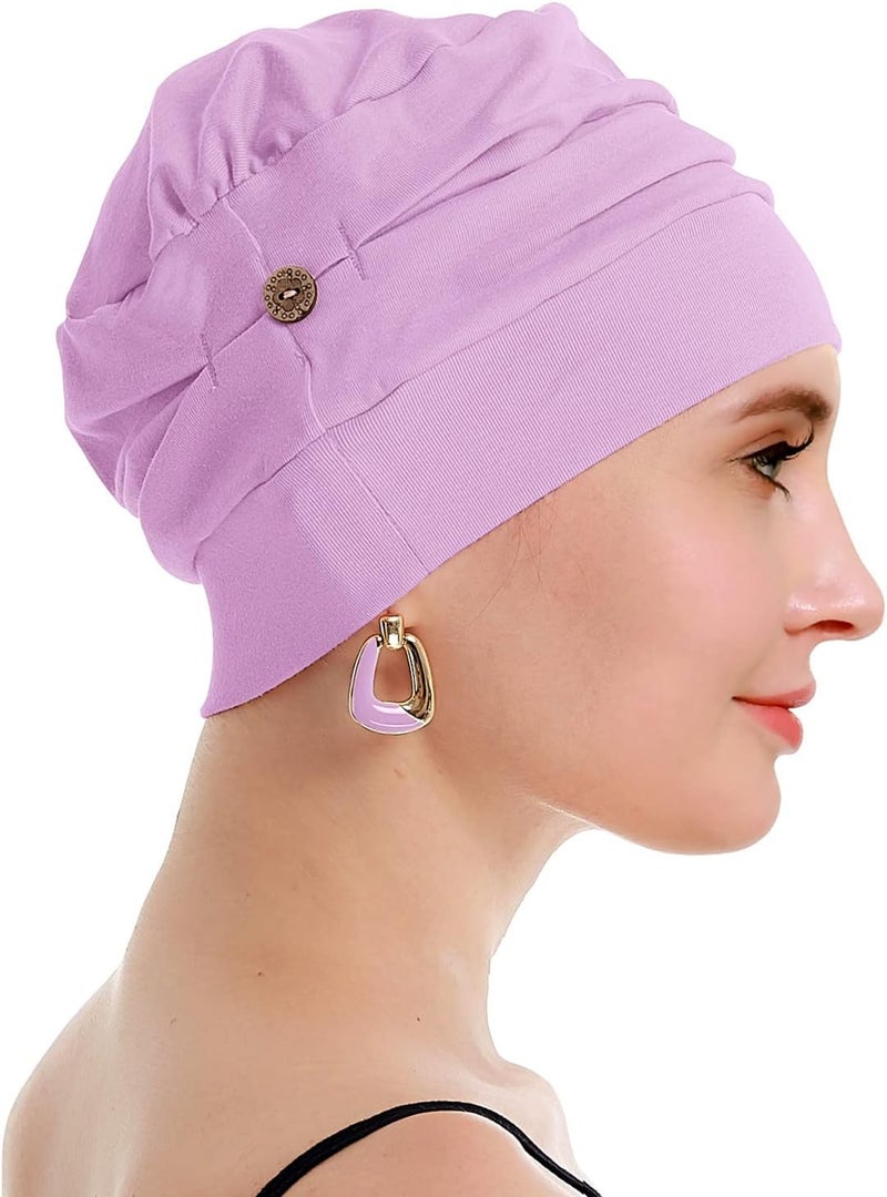 osvyo Cotton Chemo Turbans for Women Cancer Hairloss hat - Cotton Lightweight Headwear Sealed Packaging - Image 4