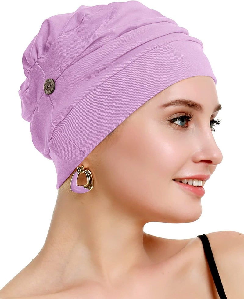 osvyo Cotton Chemo Turbans for Women Cancer Hairloss hat - Cotton Lightweight Headwear Sealed Packaging - Image 3