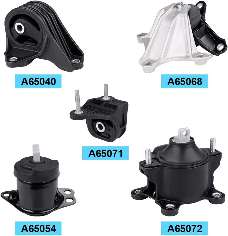JDMON 5Pcs Engine Motor & Transmission Mount Replacement for 2013-2017 Honda Accord 2.4L - Image 2
