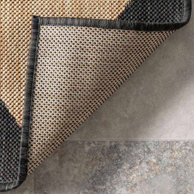 Nuloom Outdoor Performance Collection Sabina Dark Grey/Ivory, 4' x 6', Soft, High Traffic, Stain Resistant, Easy Clean, Durable Area Rug for Indoor/Outdoor Patio, Deck, Porch, Garden, Courtyard - Image 5