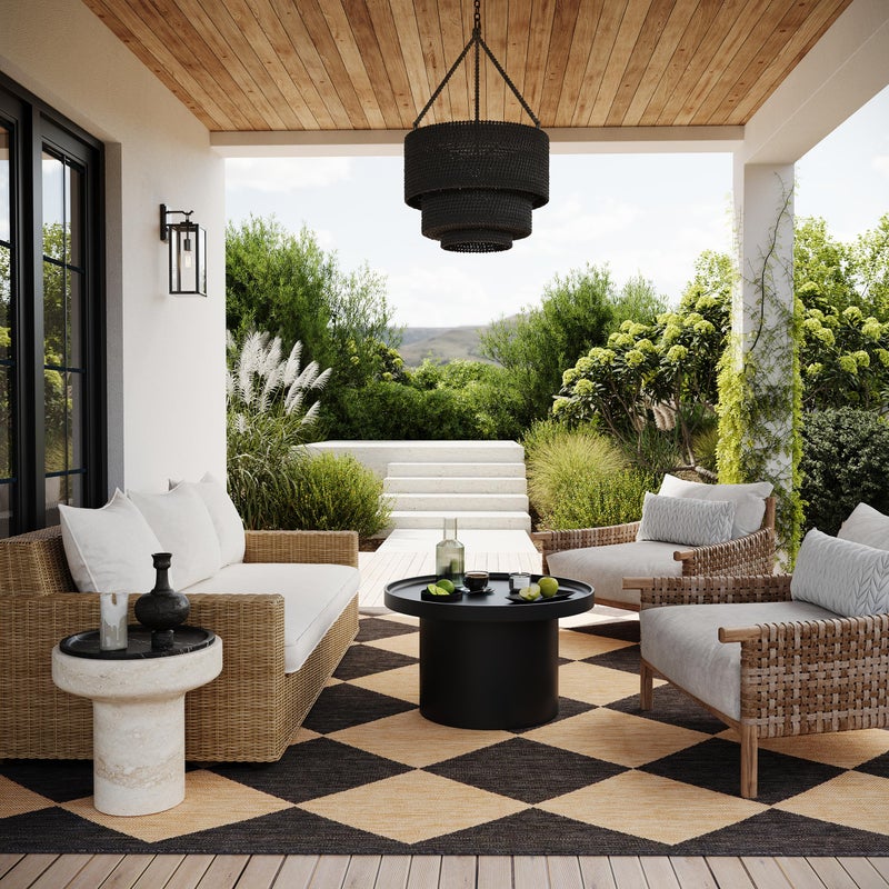 Nuloom Outdoor Performance Collection Sabina Dark Grey/Ivory, 4' x 6', Soft, High Traffic, Stain Resistant, Easy Clean, Durable Area Rug for Indoor/Outdoor Patio, Deck, Porch, Garden, Courtyard - Image 1