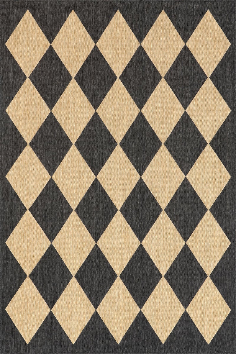 Nuloom Outdoor Performance Collection Sabina Dark Grey/Ivory, 4' x 6', Soft, High Traffic, Stain Resistant, Easy Clean, Durable Area Rug for Indoor/Outdoor Patio, Deck, Porch, Garden, Courtyard - Image 2