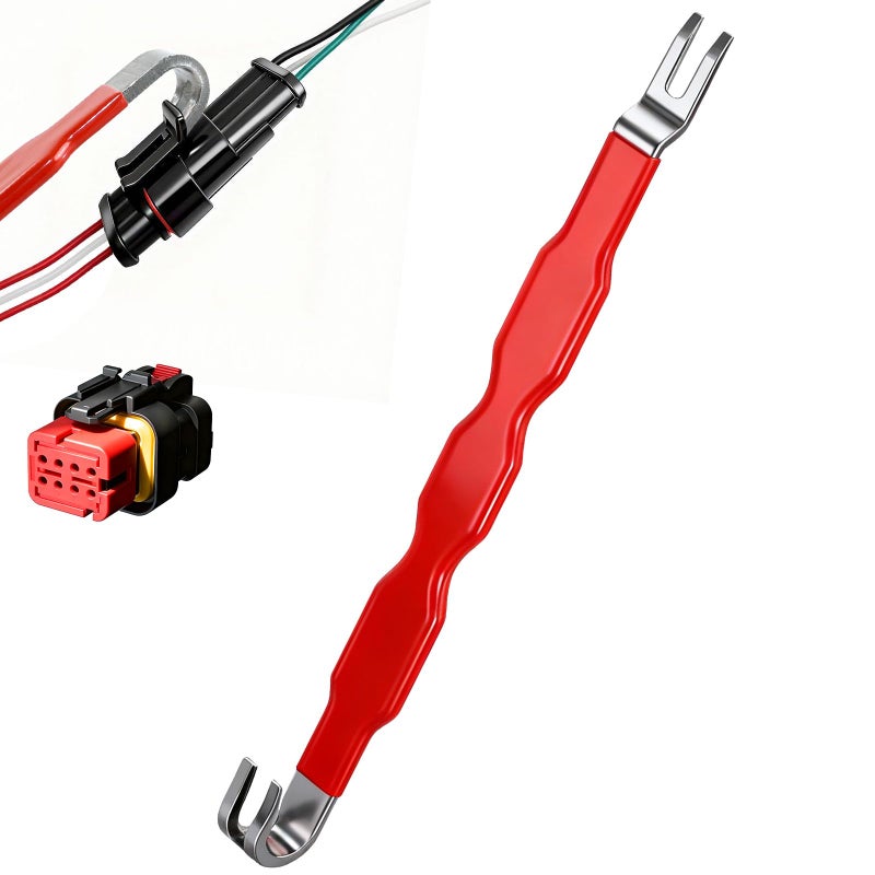 Quadafy Automotive Electrical Terminal Connector Separator Removal Tool Dual Head Car Connector Removal Tool with Straight Design Terminal Separator Tool for Most Vehicles - Image 3