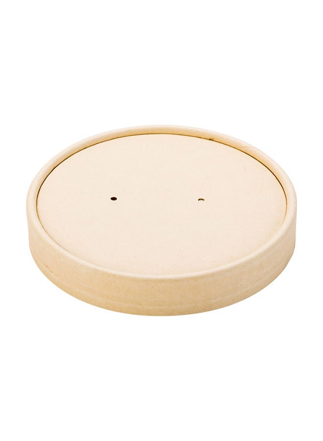 Restaurantware LIDS ONLY: 200 Kraft Paper Soup Container Lids - Fits 26 oz & 32 oz Bio Soup Containers - Recyclable, For Take Out Or To Go Soup, Soup Containers Sold Separately - Image 4
