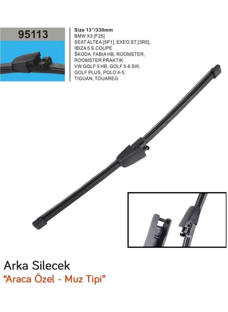 RBW 95113 Volkswagen Polo 4-5 2002-2009 Rear Banana Wiper  - Image 3