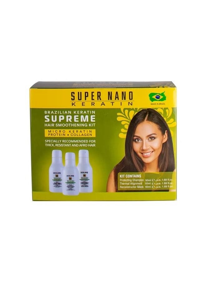 SUPER NANO KERATIN Supreme Hair Brazilian Keratin Kit 3x50ml 