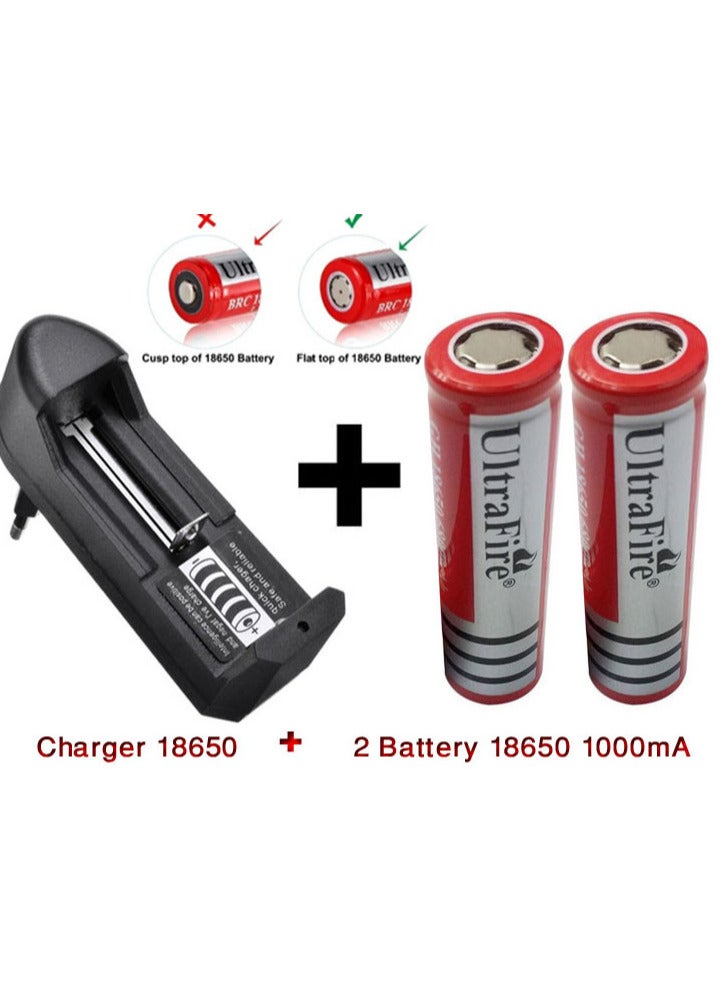 ألترافاير 18650 شاحن بطارية بقوة 1000 مللي امبير (نادر) شحن 1 فتحة متوافق مع بطاريات ليثيوم أيون بطارية قابلة للشحن    26650 18350 32650 21700 26700 26500 مع 2حجر بطارية بقوة 1000 مللي امبير