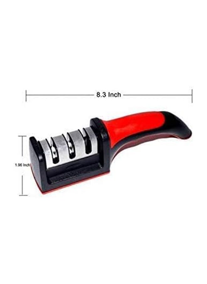 Generic - Kitchen Knife Sharpener Knife Sharpener Professional 3 Stage Sharping System For Steel Knives (Black) - Image 1