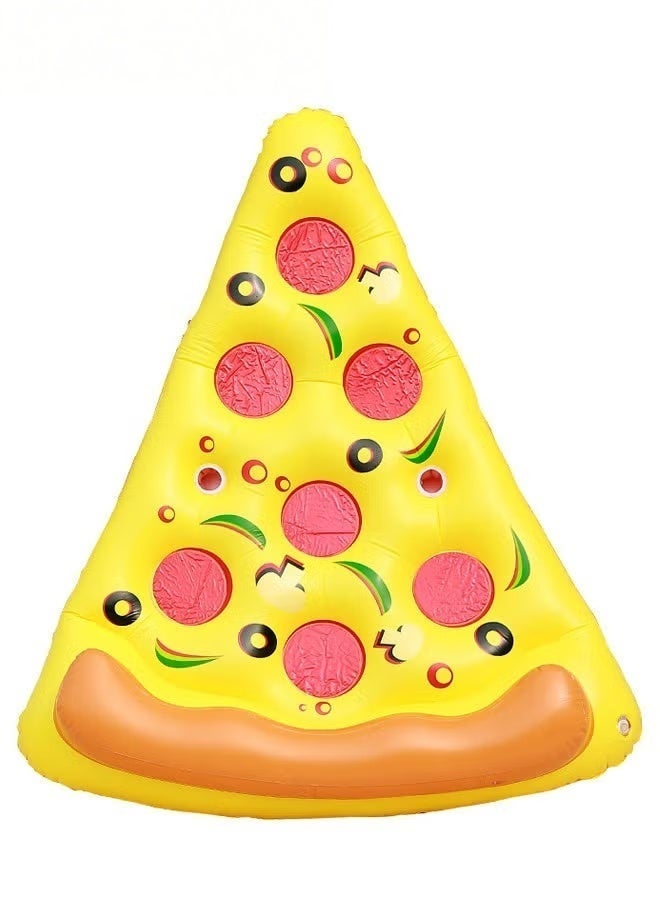 MIXDE Inflatable Pool Float, Giant Pizza Swimming Pool Floating, Pizza Slice Inflatable Mat with Realistic Printing, Water Floating Raft, Giant Pool Lounger, Fun Pool Accessories, Made of High Quality PVC, Suitable for Any Summer Themed Party, Beach, Sea, Pool and Water Park - Image 3