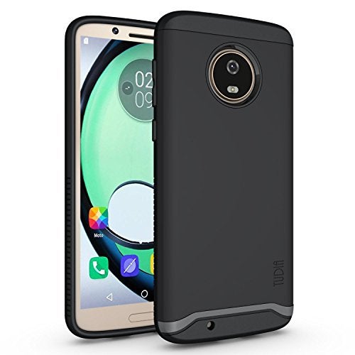 TUDIA DualShield Designed for Motorola Moto G6 Phone Case, [Merge] Shockproof Heavy Duty Military Grade Dual Layer Hard Slim Protective Case Cover - Matte Black - Image 1