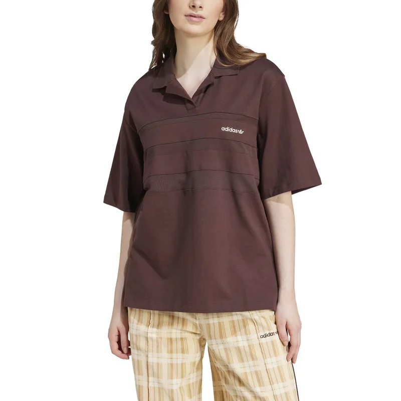 adidas قميص بولو نسائي بني من POLO