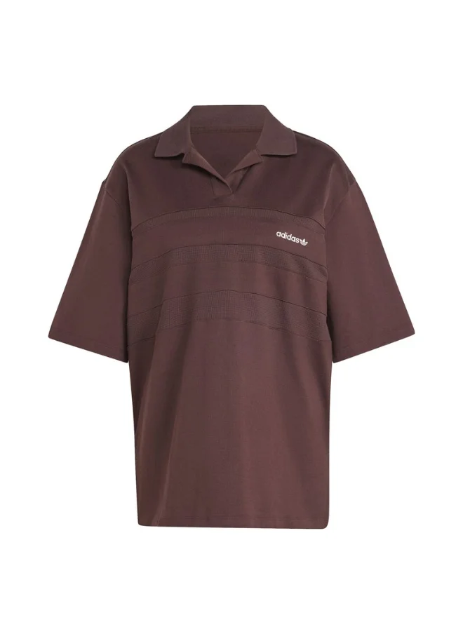 Adidas adidas POLO S/S SHIRT Brown Originals Women POLO SHIRTS