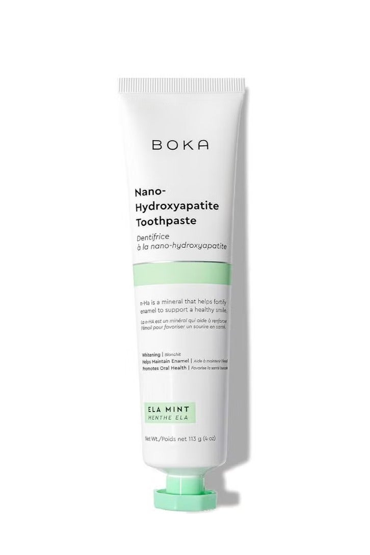 BOKA Fluoride Free Toothpaste, Nano Hydroxyapatite, for Teeth Whitening & Remineralizing, Sensitive Teeth, Dentist Recommended for Adult, Kids, Natural Peppermint Flavor Ela Mint, 4oz - Image 1