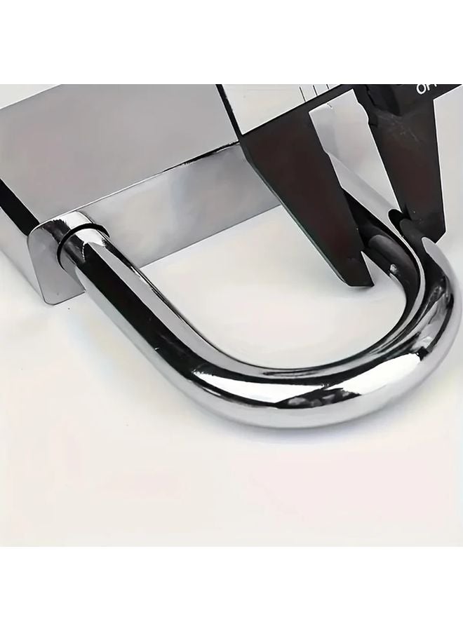 2Pcs Heavy Duty Stainless Steel Waterproof Padlock Rustproof with 4 Keys Silvery - Image 5