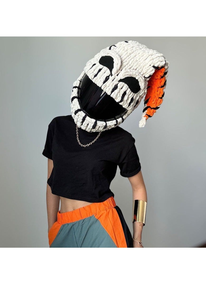 عام دراجة نارية قاطرة خوذة الغطاء الواقي قبعة الخريف والشتاء مضحك لطيف الحارة بالاكلافا محبوك خوذة الغطاء الواقي - Image 1