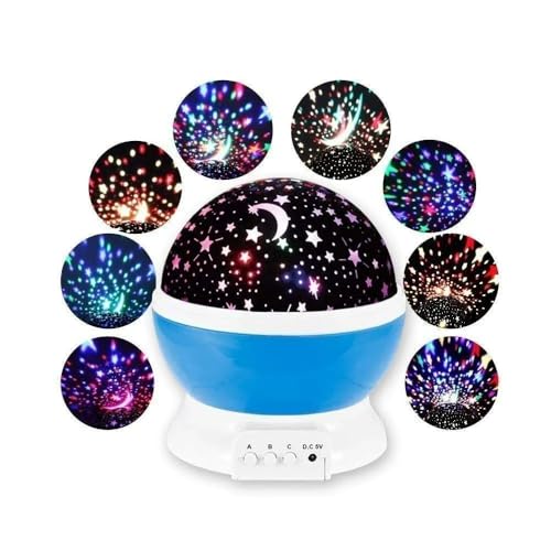 Desidiya Night Light Star Projector | Star Master Galaxy 360 Rotating Colorful Lights Starry Space Projection Home Room Decoration Design | Moon Star Projection Lamp for Kids Room - Image 1