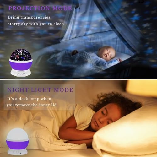 Desidiya Night Light Star Projector | Star Master Galaxy 360 Rotating Colorful Lights Starry Space Projection Home Room Decoration Design | Moon Star Projection Lamp for Kids Room - Image 4