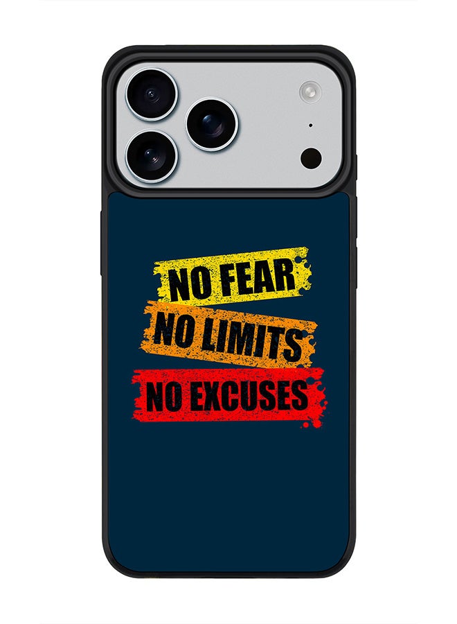 Stylizedd iPhone 17 Pro Max Case, [Compatible with MagSafe] Slim Magnetic cover Phone Case iPhone 17 Pro Max -No Fear Limits Excuses - Image 1