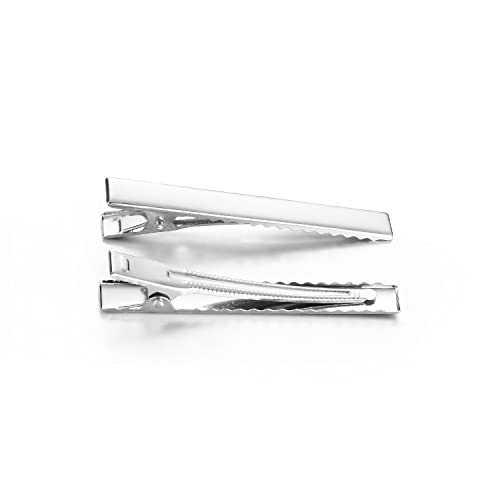 UJOY Flat Metal Single Prong Alligator Duckbills DIY Barrette Bow Hair Clips for Women (Pack of 50) 6.6cm - Image 5