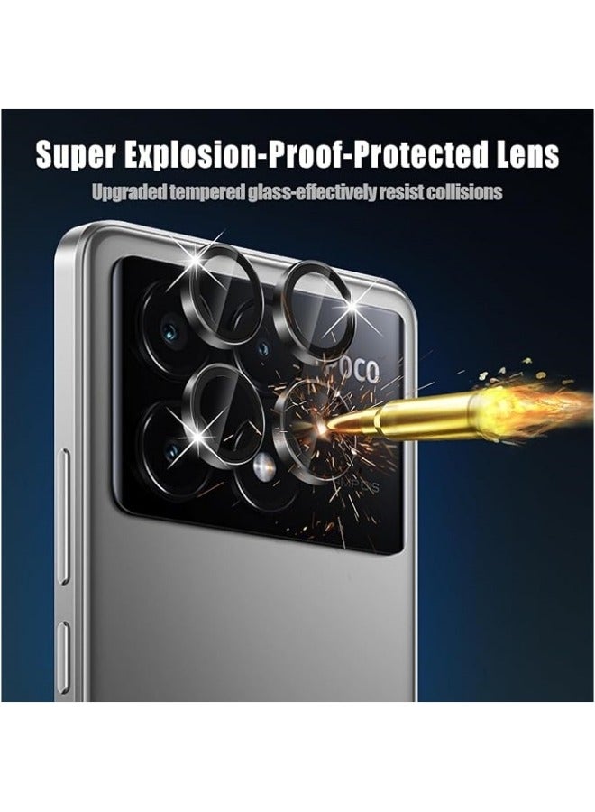 General Compatible with Xiaomi Poco X6 Pro 5G [2+1 Pack] Screen Protector Tempered Glass + Camera Lens Cover, 9H Hardness HD Tempered Glass Anti-Scratch Bubble-Free Screen Protector  - Image 5
