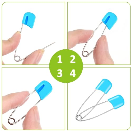 VAMA Fashions Multicolor Silver Duty Stainless Steel Baby Safety Pin Plastic Head Pinning Baby Pins Safe Locking Nappy Pins Clothes Diapers (Cloth Safety Pin) - Image 5