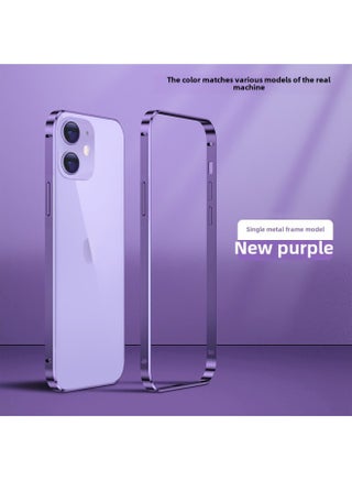 For Apple 16ProMax Mobile Phone Case IPhone15 Metal Frame 14 Seahorse Buckle 13 Thin 12 Heat Dissipation Tide-Color:[Purple] Single Border [Hippocampus Buckle]]-Applicable Model:iPhone 12 Pro - pzsku/ZEE29044D14BC70544963Z/45/1746231475/ae9d4b9e-219b-4201-acf7-830f82daaccb