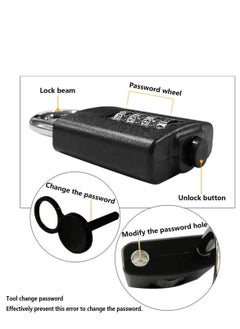 Generic Outdoor Weatherproof Padlock, Heavy Duty Combination Padlock, 4 -Digit Combination Lock, Suitable for School Gym Locker, Fence, Toolbox, Hasp Gate, Storage  - Image 4