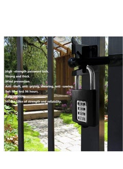 Generic Outdoor Weatherproof Padlock, Heavy Duty Combination Padlock, 4 -Digit Combination Lock, Suitable for School Gym Locker, Fence, Toolbox, Hasp Gate, Storage  - Image 3