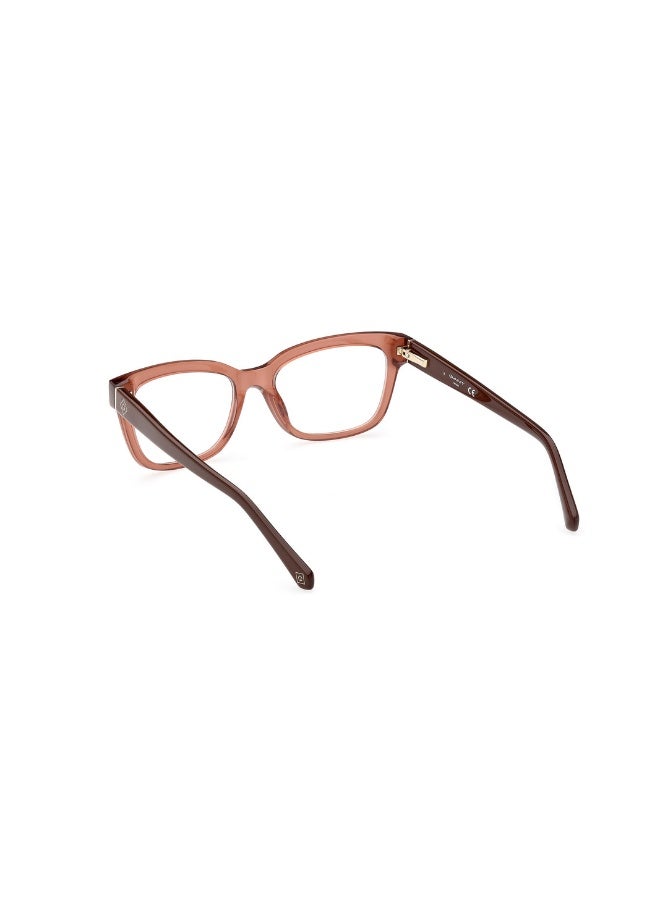 غانت نظارة طبية بشكل مربع للنساء بأذرع معدنية GA4140  مقاس 52 - بني لامع - Image 3