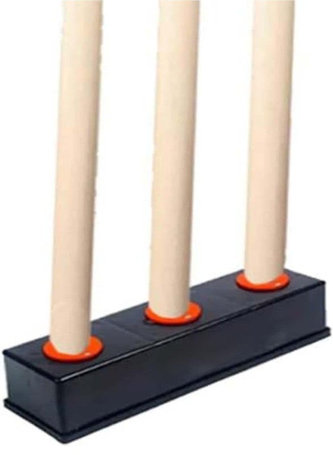 NE NEPTUNE Cricket Wicket Stump Stand Base Holder - Heavy Duty Plastic, 3-Hole Stump Stand for Practice & Training (No Ground Digging Required) - Image 3