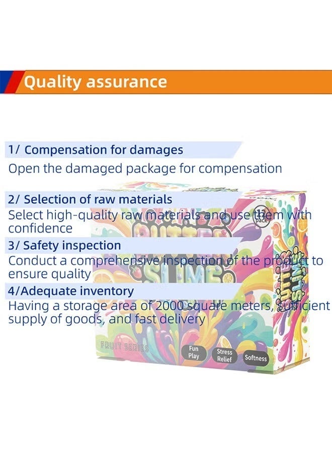 nororo 12 Pack Ice Cream Soft Slime Making Kit Stretchy and Non-Sticky, Butter Slime Stress Relief Toy for Kids Partys, Girls & Boys Kids - Image 3
