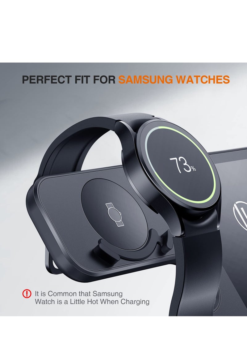KASTWAVE - Wireless Charging Station for Samsung 3 in 1 Wireless Charger for Galaxy Watch 4/3/Active 2/1 Compatible with Samsung S22 Ultra S21 S20 Note20 Z Flip 4/3 Z Fold Galaxy Buds, Black - Image 1