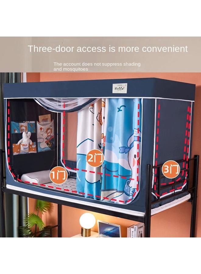 Bluejw College Students' Dormitory Bed Curtain Mosquito Net Integrated Dormitory Single Lower Bed Upper Bed Shading Tent Bed Curtain - Image 5