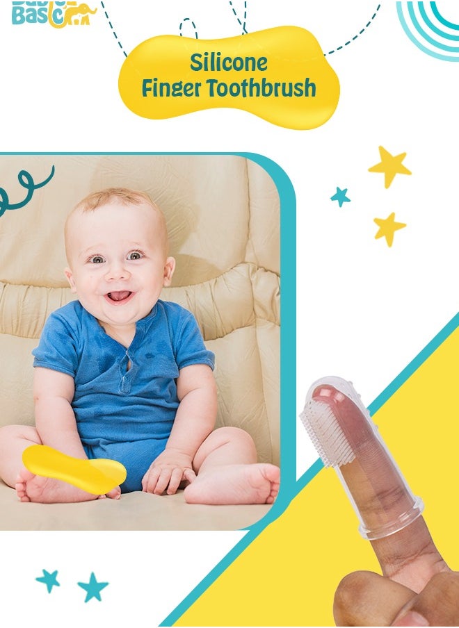 Babies Basic Toothbrush With Travel Case For Babies - Clear Silicone Toothbrush  - Image 2