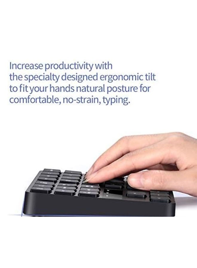 Numeric Keypad, Ultra-Silent 35-Keys, USB Rechargeable, For Macbook/Android/Windows, Black - Image 5