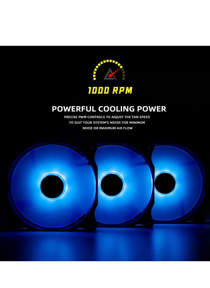 ANTEC - 120mm Case Fan, RGB Case Fans, Single RGB Fans, PC Fan, 4-PIN RGB, F12 Series with Advanced Lighting Effects and PWM Control - Image 1
