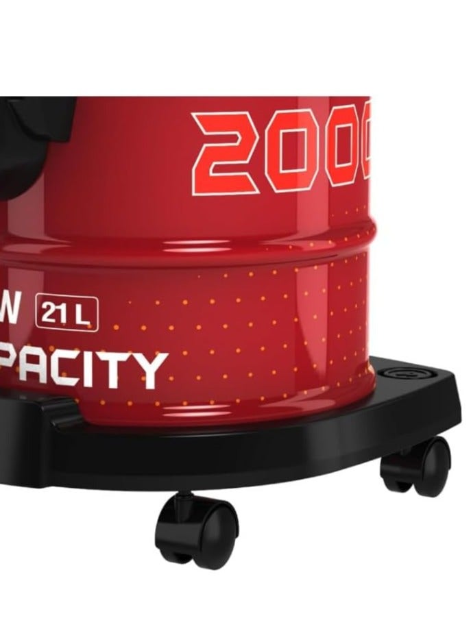 Crafft Vaccume Cleaner, 2000W, 21L, Red - CDVC21L2000WM - Image 4
