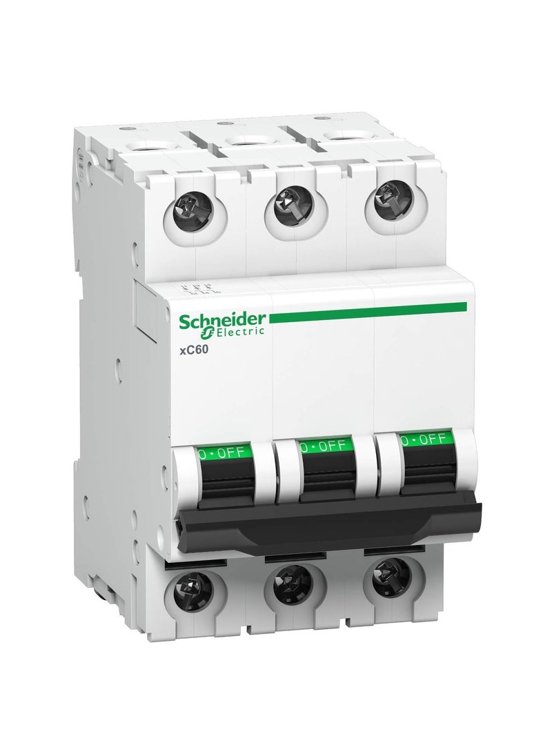 Schneider Electric Schneider Electric A9N3P01C 1A AC Miniature Circuit Breaker xC60 3 Pole 