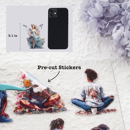 Knaid People Scrapbook Sticker Set (30 Sheets, 236 Assorted Pieces) - Journaling Scrapbooking Stickers Planner Sticker Dolls with Diverse Girls & Women for Junk Journal Supplies Laptops Water Bottles - Image 3