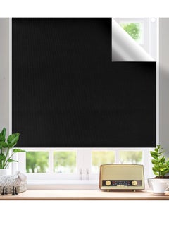 KASTWAVE Blackout Blind, Portable Blackout Blinds Stick On Window No Drill, Blackout Material Blinds Blackout Curtains for Bedroom Nursery Loft Travel RV Car 100x145cm  - Image 1