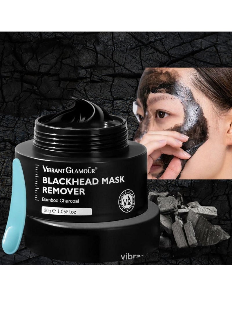 Vibrant Glamour قناع إزالة الرؤوس السوداء قناع تقشير الوجه قناع الفحم البامبو 30 جرام - Image 2