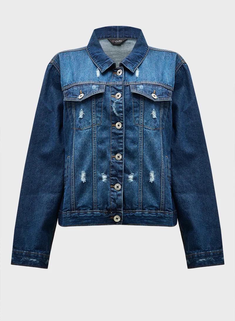Yours Clothing Pocket Detail Jacket