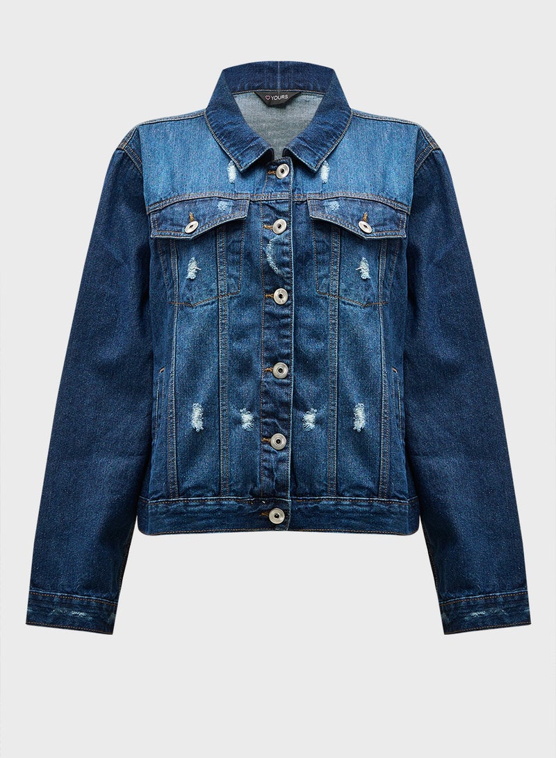 Yours Clothing Pocket Detail Jacket - Image 1
